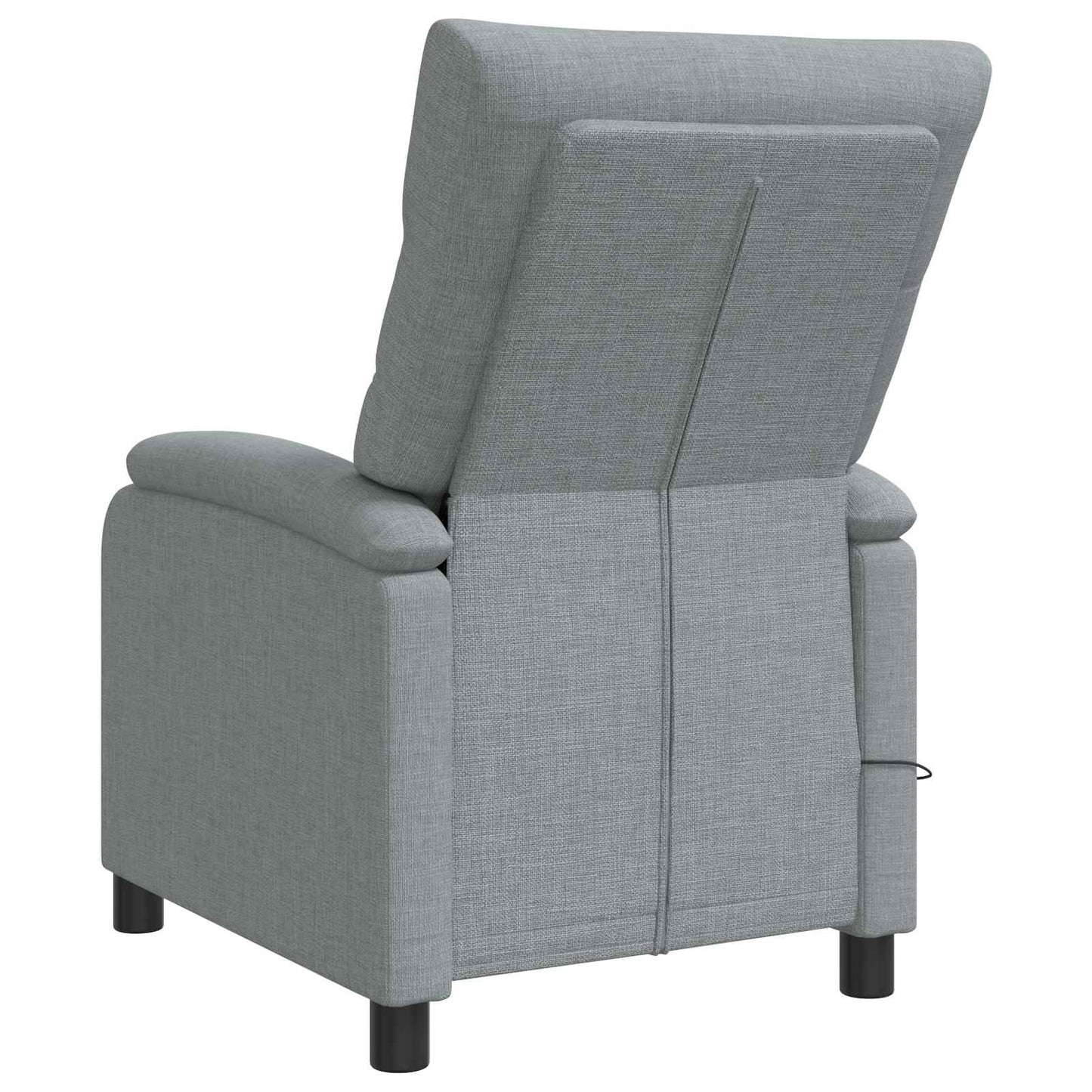 Massage Recliner Lichtgrijs Stof
