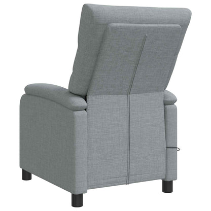 Massage Recliner Lichtgrijs Stof