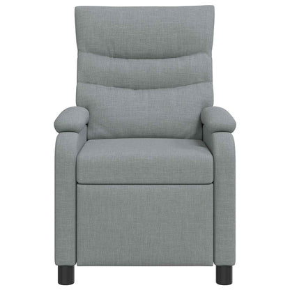 Massage Recliner Lichtgrijs Stof