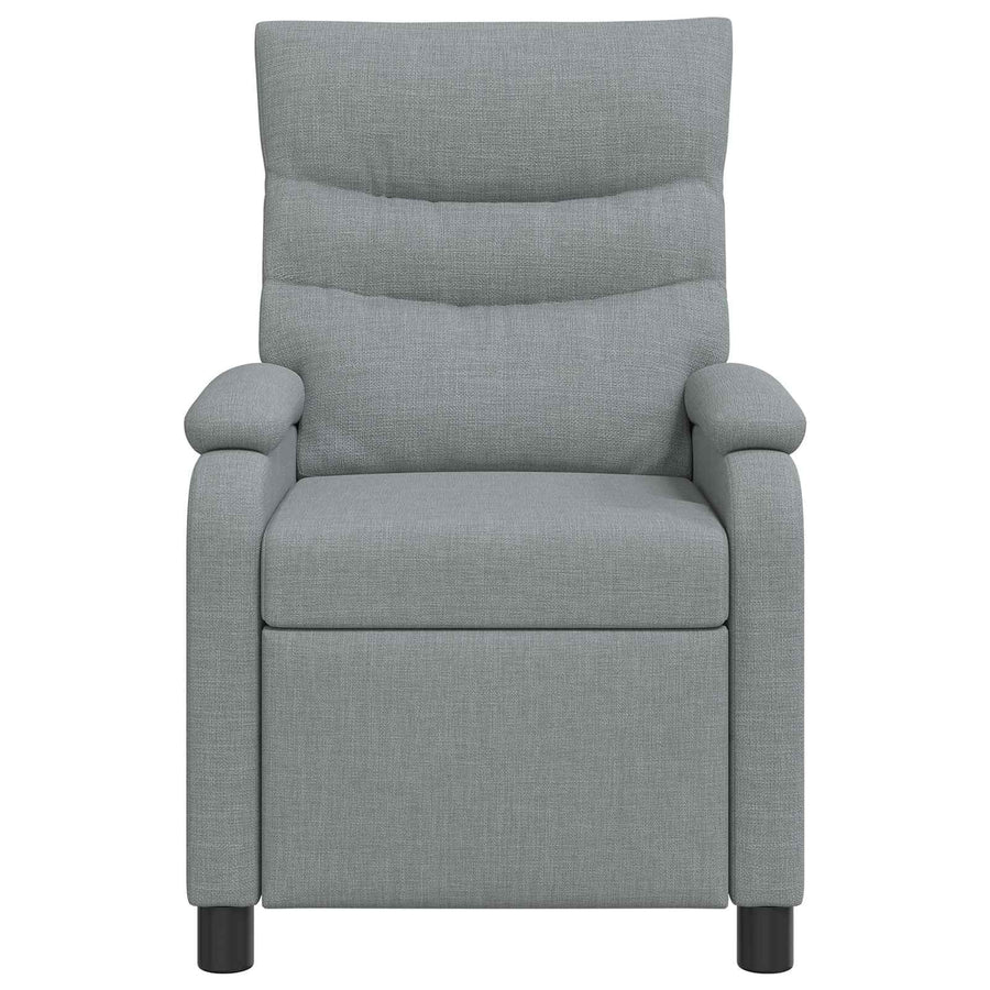Massage Recliner Lichtgrijs Stof