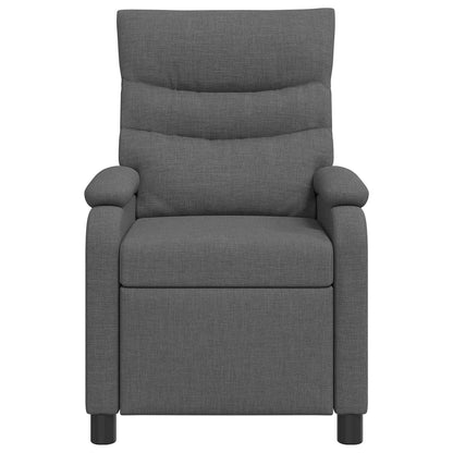 Massage Recliner Donkergrijs Stof