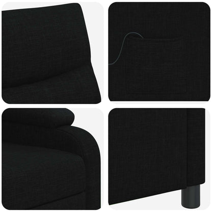 Massage Recliner Zwart Stof