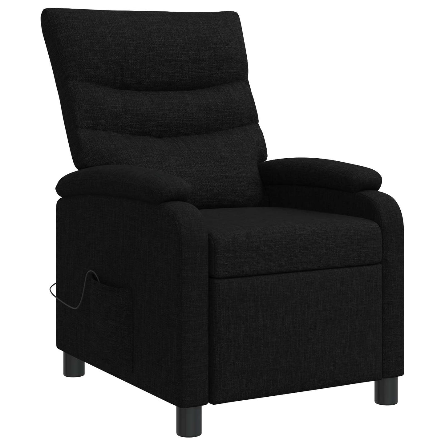 Massage Recliner Zwart Stof