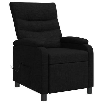 Massage Recliner Zwart Stof