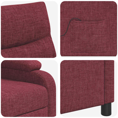 Massage Recliner Wijnrood Stof