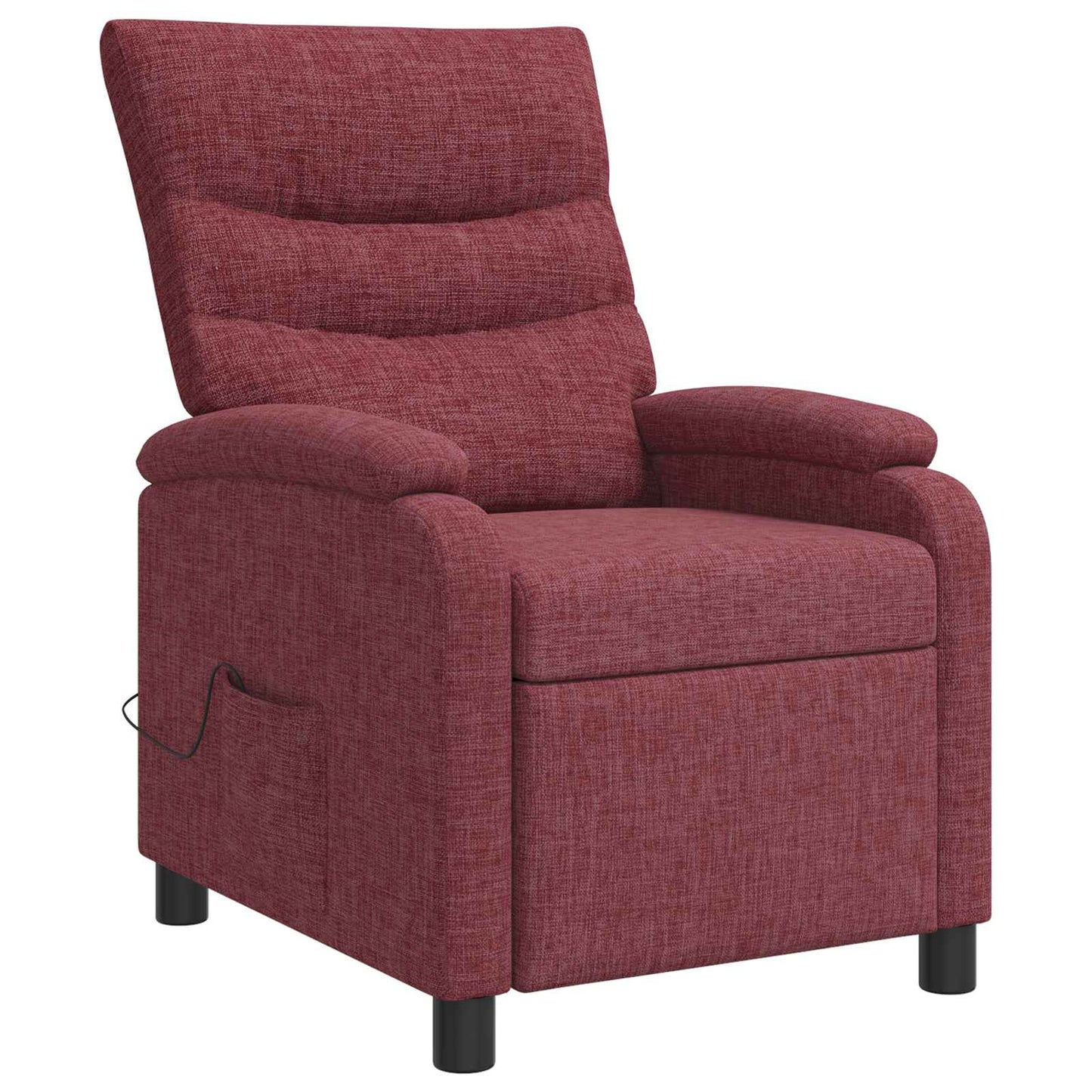 Massage Recliner Wijnrood Stof