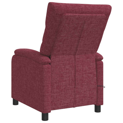 Massage Recliner Wijnrood Stof
