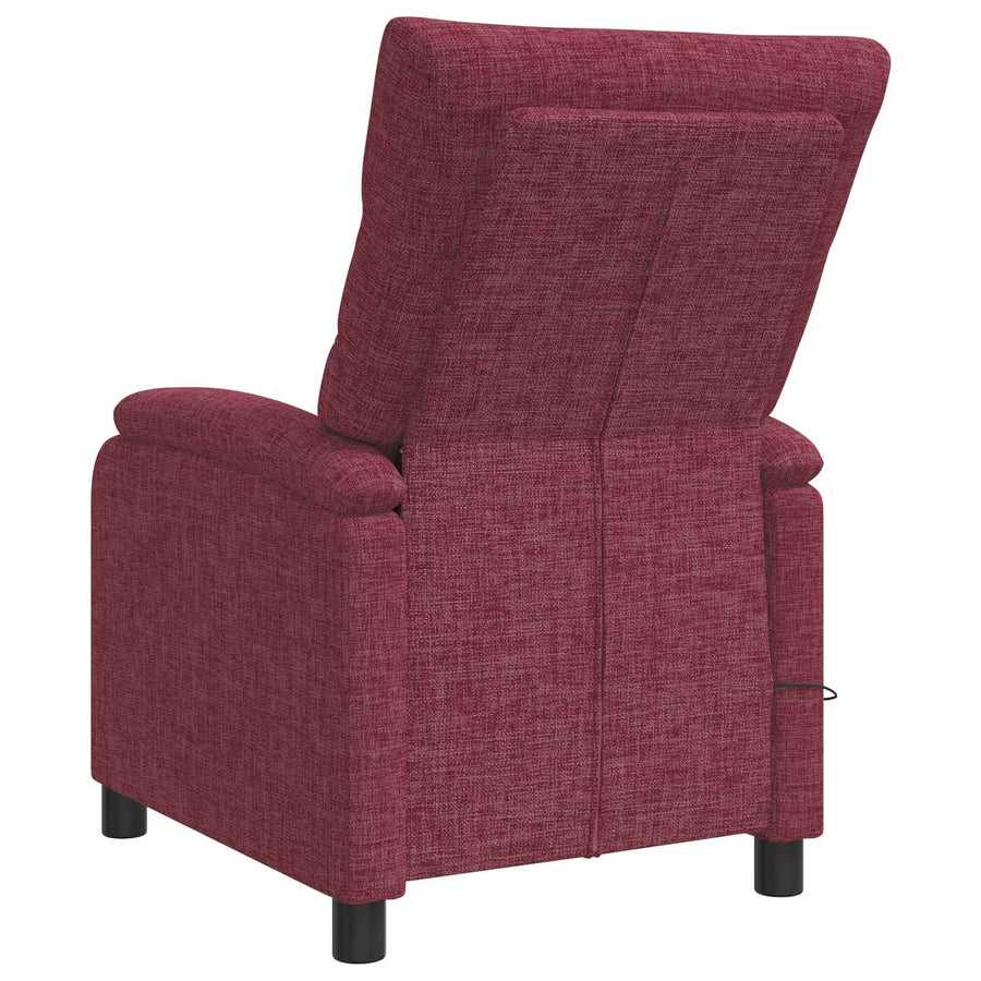 Massage Recliner Wijnrood Stof