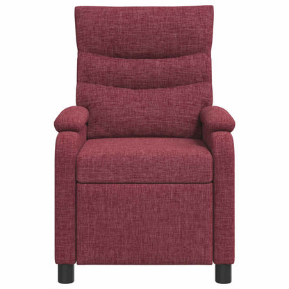 Massage Recliner Wijnrood Stof