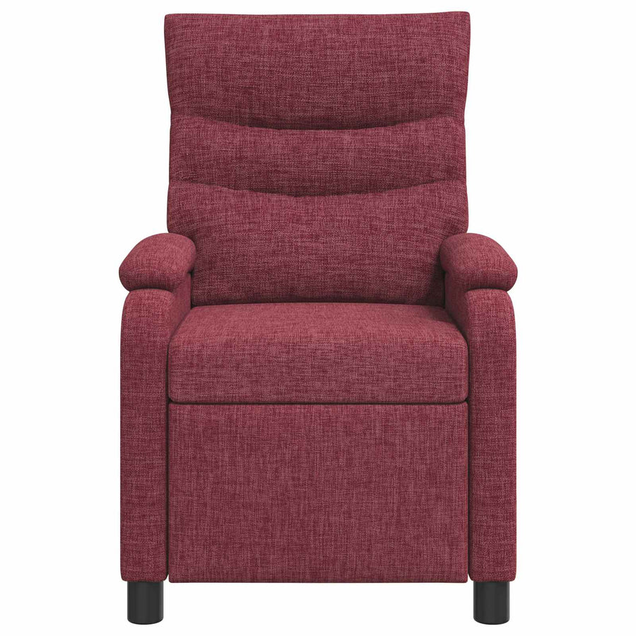 Massage Recliner Wijnrood Stof