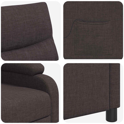 Massage Recliner Donkerbruin Stof