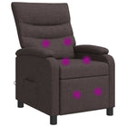 Massage relaxfauteuil donkerbruin stof
