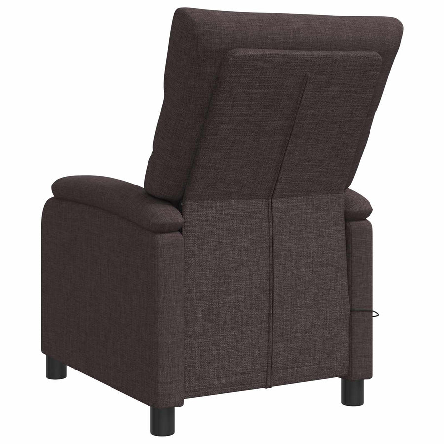 Massage Recliner Donkerbruin Stof