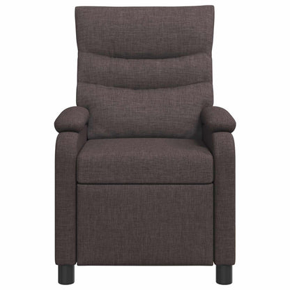 Massage Recliner Donkerbruin Stof