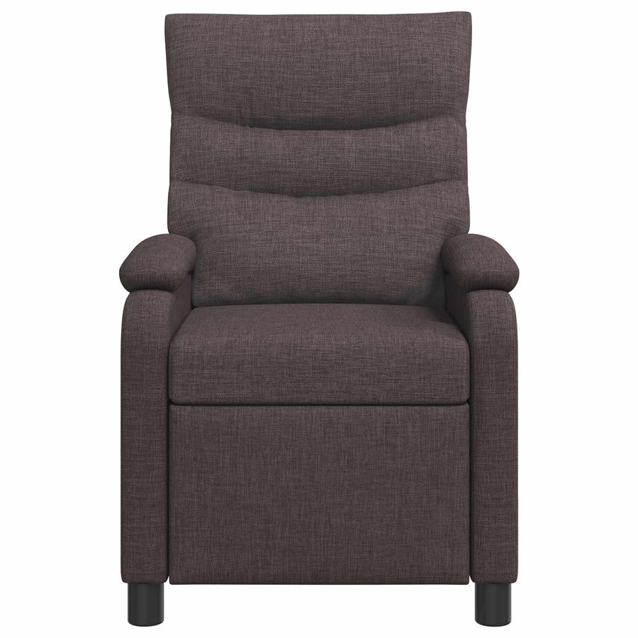 Massage Recliner Donkerbruin Stof