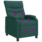 Massagefauteuil donkergroen stof