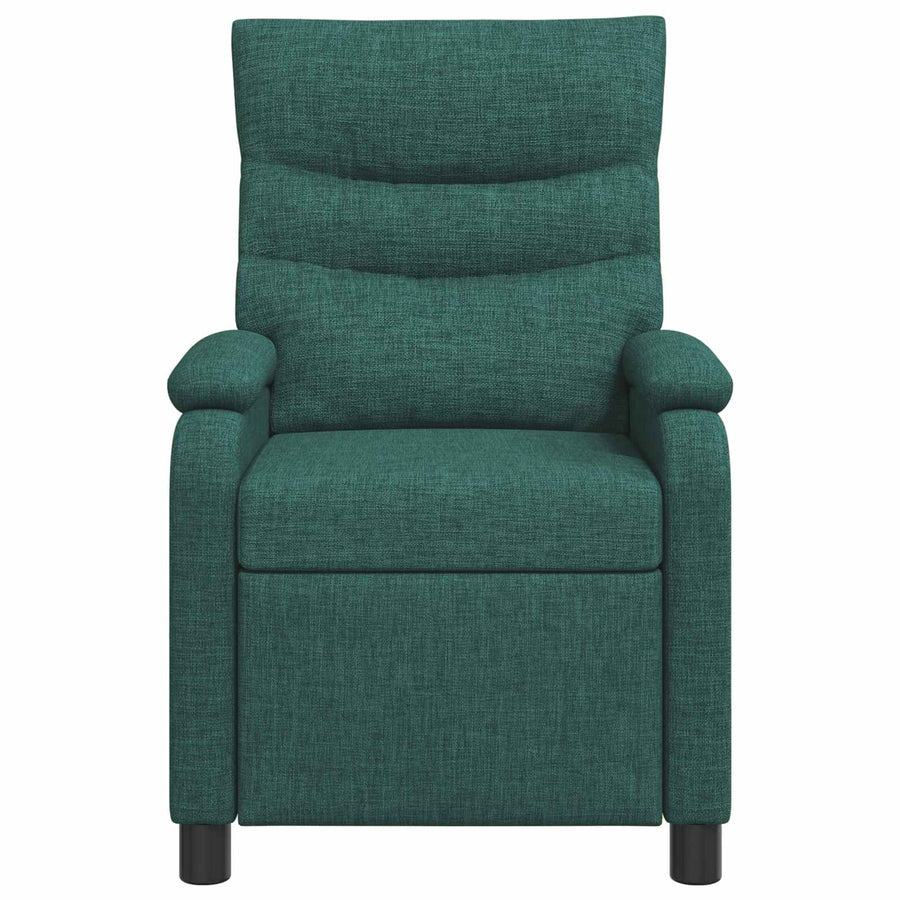 Massage Recliner Donkergroen Stof