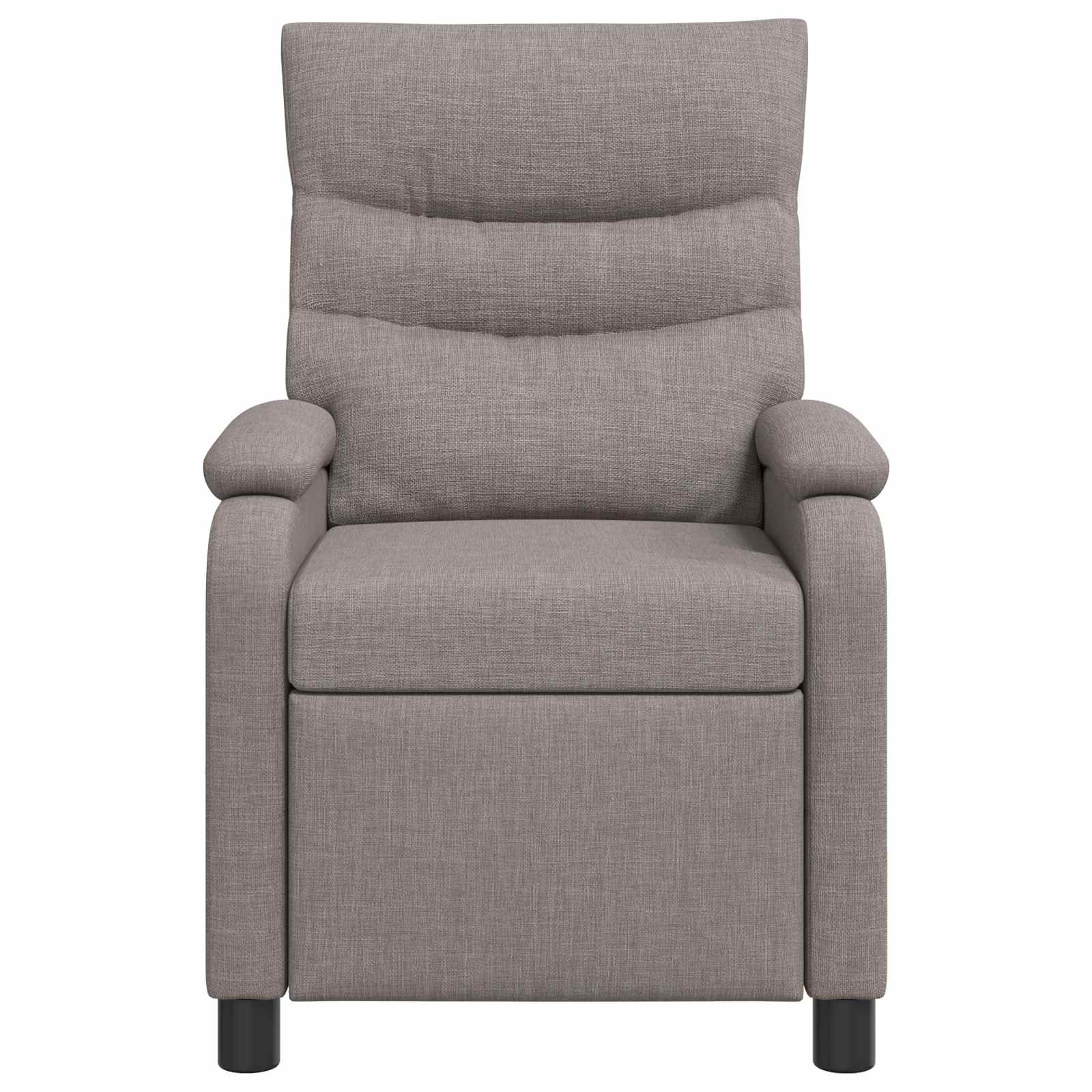 Massage Recliner Taupe Stof