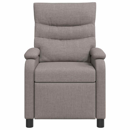 Massage Recliner Taupe Stof