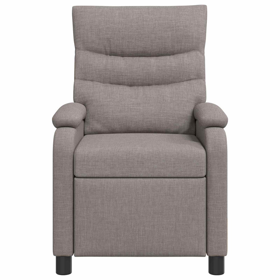 Massage Recliner Taupe Stof