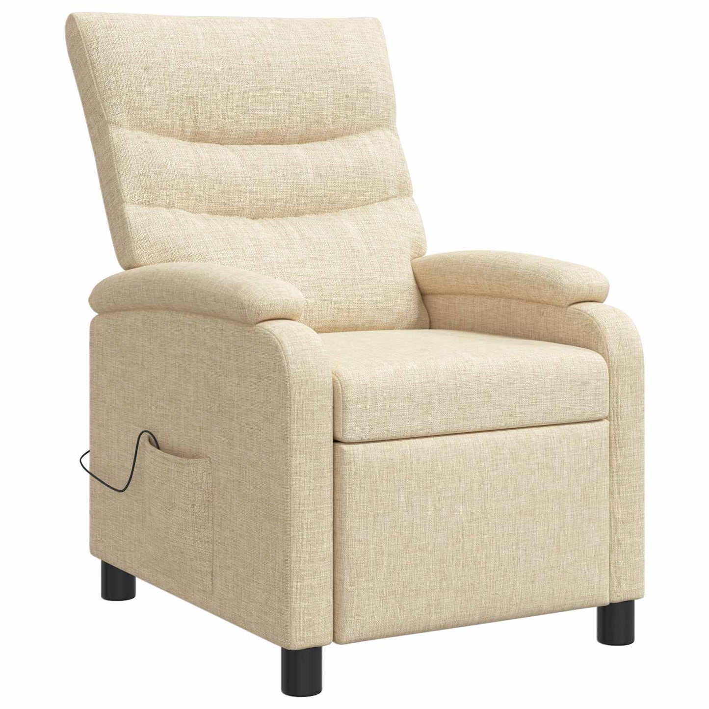 Massage Recliner Crèmekleurig Stof