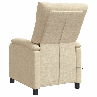 Massage Recliner Crèmekleurig Stof