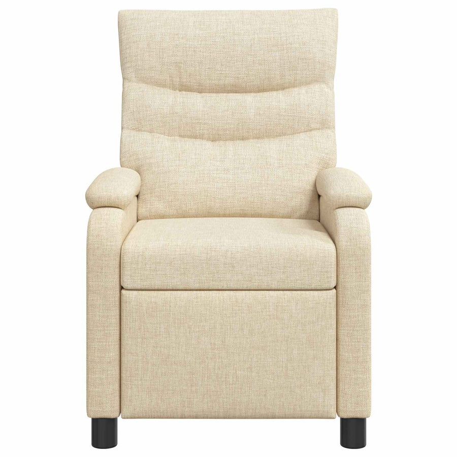 Massage Recliner Crèmekleurig Stof