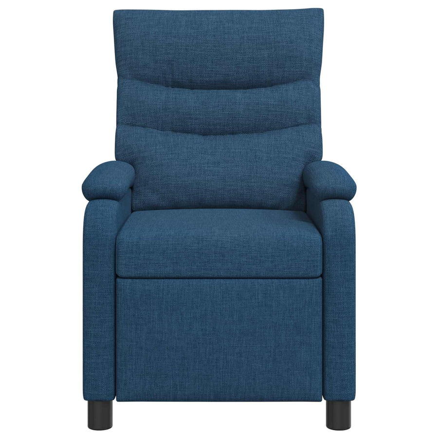Massage Recliner Blauw Stof