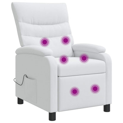Massage Recliner Wit Stof