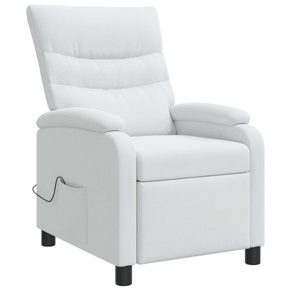 Massage Recliner Wit Stof