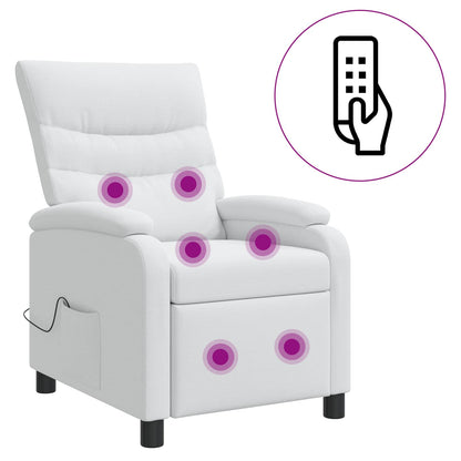 Massage Recliner Wit Stof