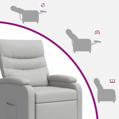 Massage Recliner Wolkengrijs Stof Wolkengrijze stof