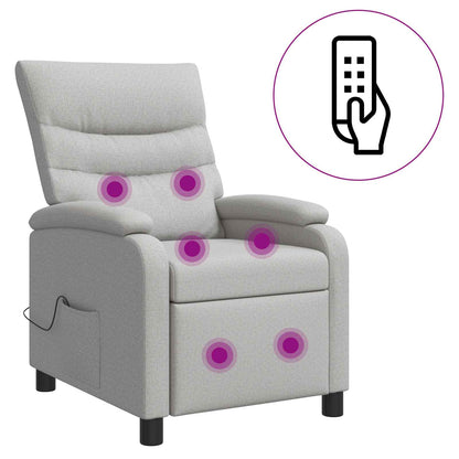 Massage Recliner Wolkengrijs Stof Wolkengrijze stof