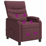 Massage fauteuil paars stof 66x95x100 cm