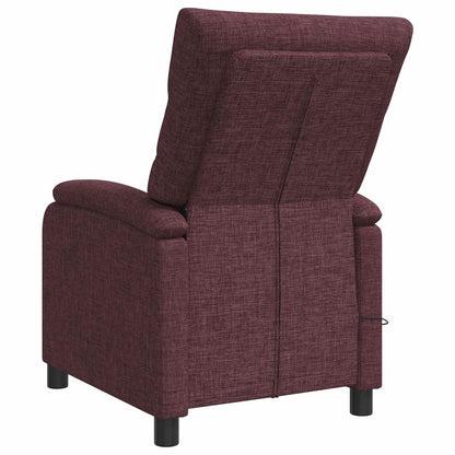 Massage Recliner Paars Stof