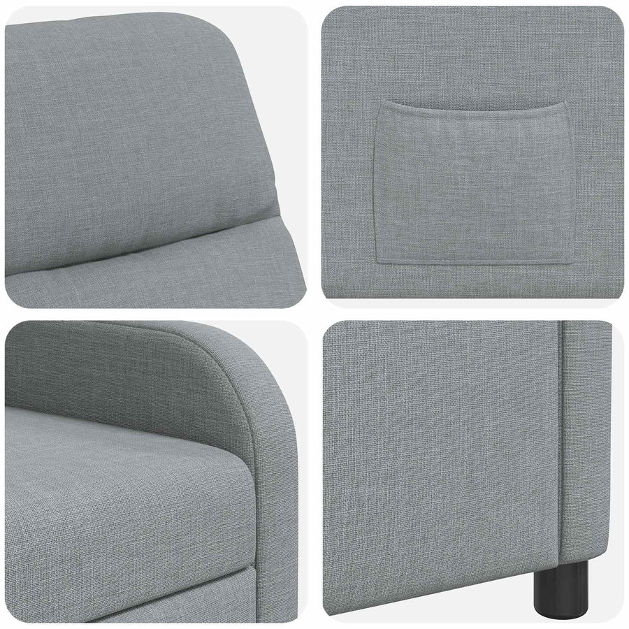 Relaxfauteuil Lichtgrijs Stof