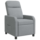 Relaxfauteuil lichtgrijs verstelbaar
