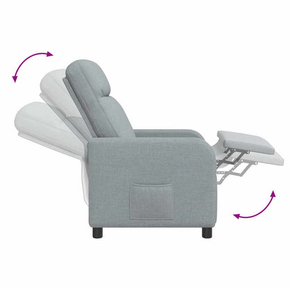 Relaxfauteuil Lichtgrijs Stof