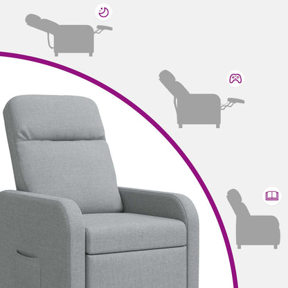 Relaxfauteuil Lichtgrijs Stof