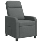 Relaxfauteuil donkergrijs stof 66x157x100 cm