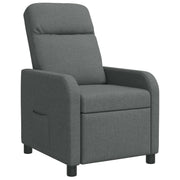 Relaxfauteuil donkergrijs stof 66x157x100 cm