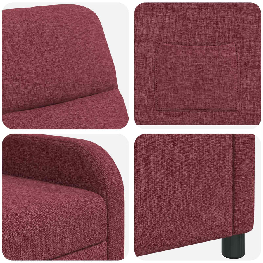Relaxfauteuil Wijnrood Stof