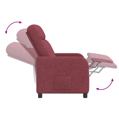 Relaxfauteuil Wijnrood Stof