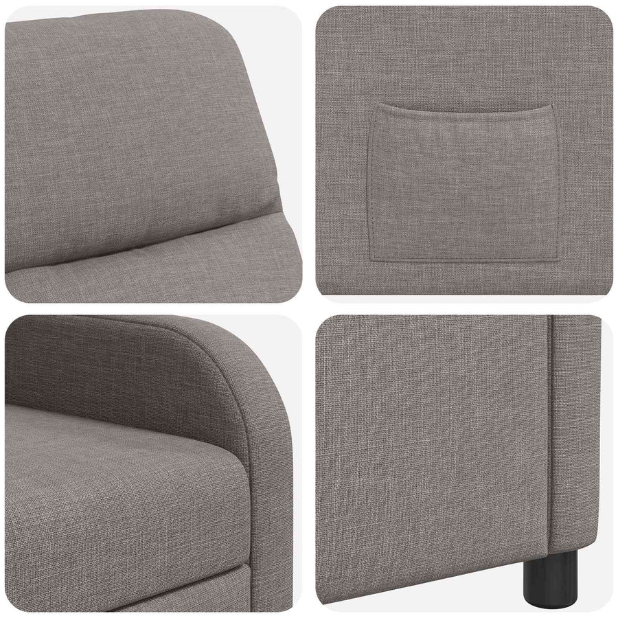 Relaxfauteuil Taupe Stof