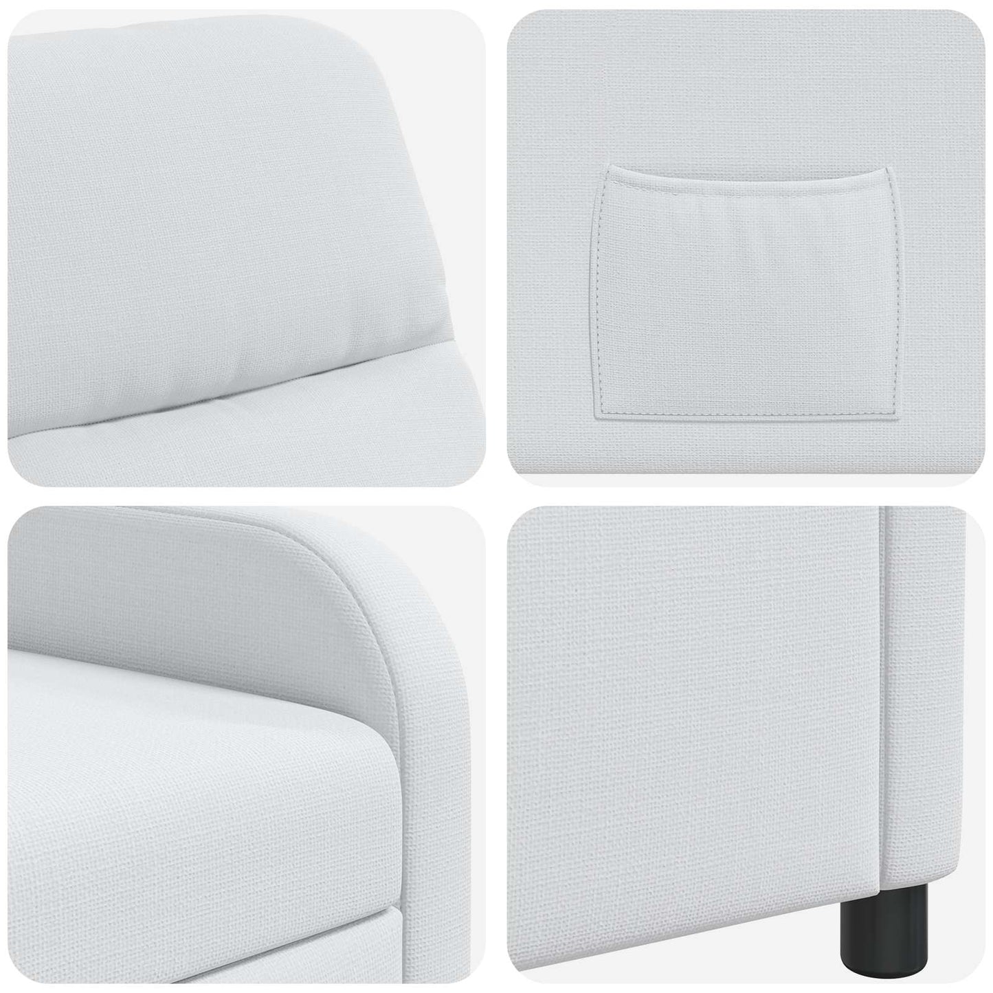 Relaxfauteuil Wit Stof