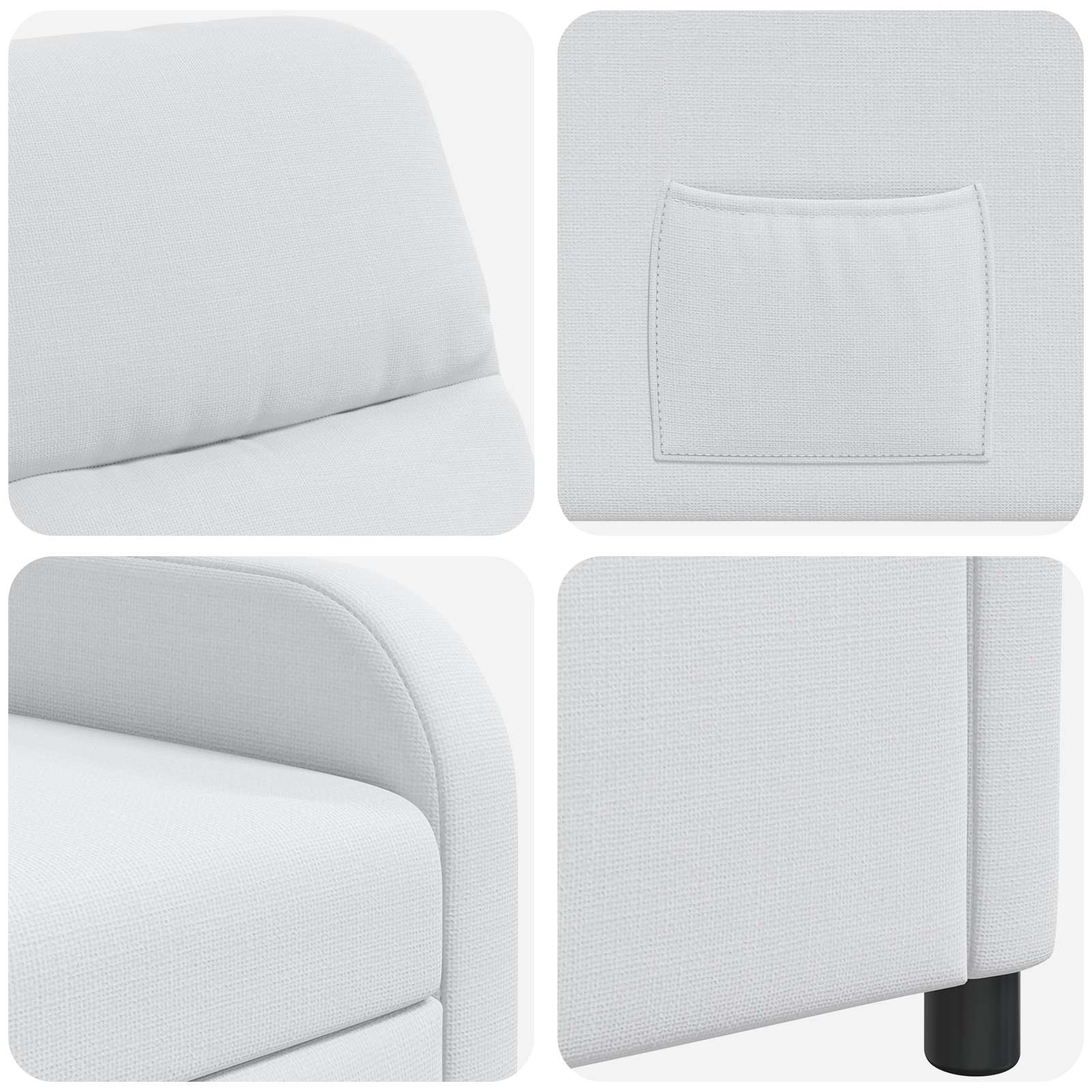 Relaxfauteuil Wit Stof
