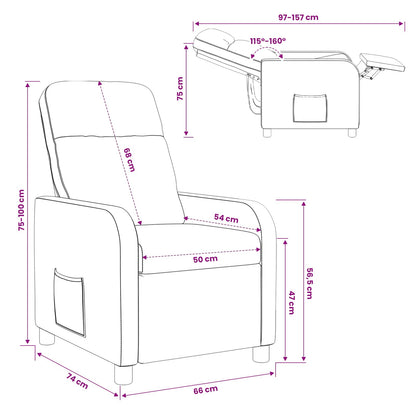 Relaxfauteuil Wit Stof