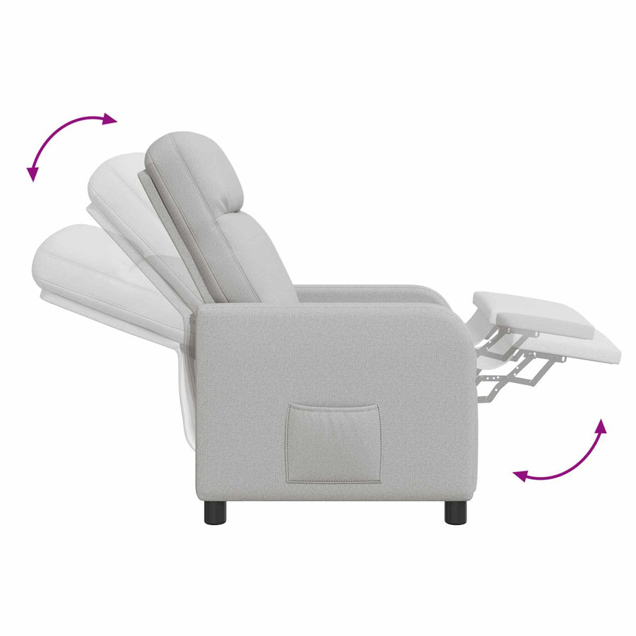 Relaxfauteuil Wolkengrijs Stof Wolkengrijze stof