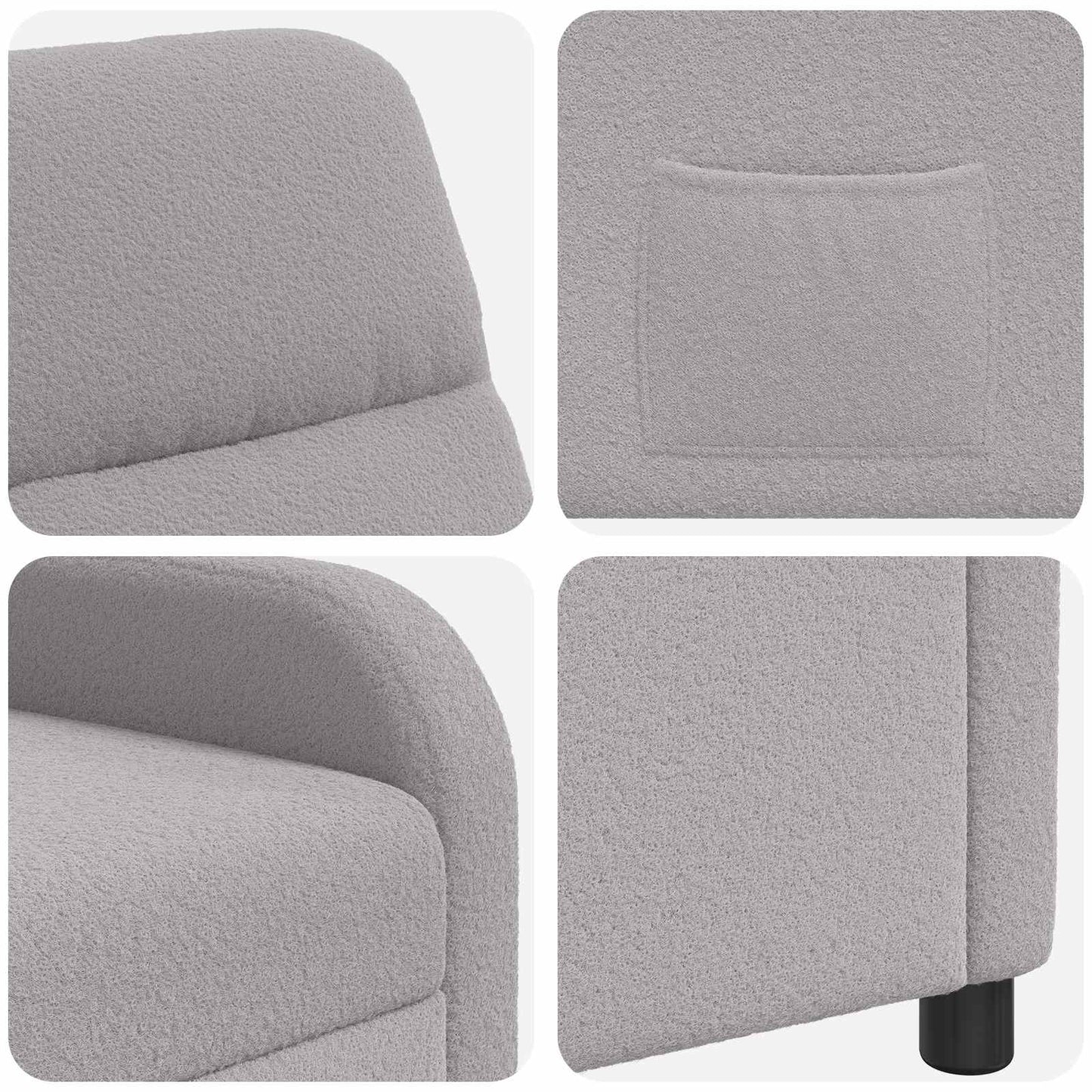 Relaxfauteuil Lichtgrijs Bouclé