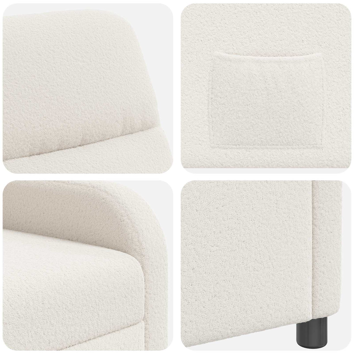 Relaxfauteuil Crèmekleurig Bouclé